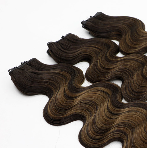 Wavy Rooted Darkest Brown and Chestnut Brown