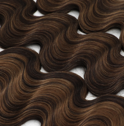 Wavy Rooted Darkest Brown and Chestnut Brown